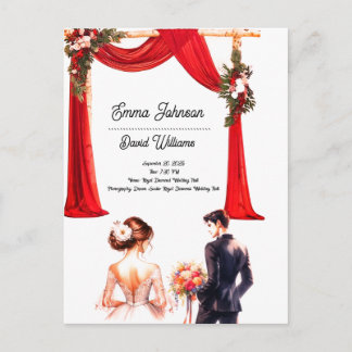 Elegant Floral Wedding Invitation Card – Romantic 