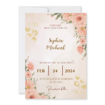 Elegant Floral Wedding Invitation | Customisable T