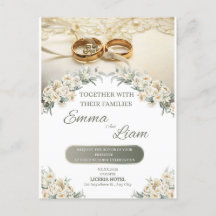 Elegant Floral Wedding Invitation – Emma & Liam