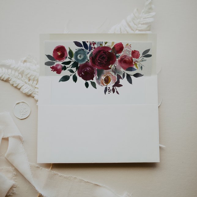 Elegant Floral Wedding Invitation Envelope (Creator Uploaded)
