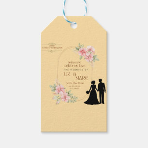 Elegant Floral Wedding Invitation Gift Tags