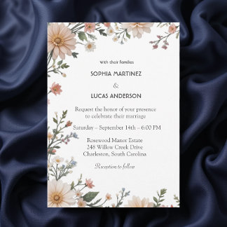 Elegant Floral Wedding Invitation | Rustic Botanic