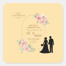 Elegant Floral Wedding Invitation 