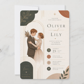Elegant Floral Wedding Invitation Template