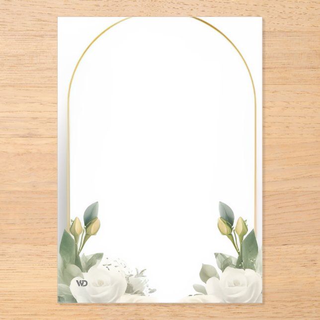 Elegant Floral Wedding Invitation Template Modern  (Front)