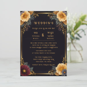 Elegant Floral Wedding Invitations
