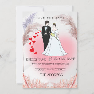  Elegant Floral Wedding Invite in Soft Pastels