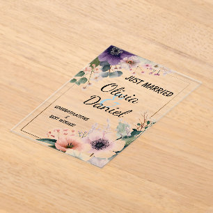 💐 Elegant Floral Wedding Keepsake 🌸✨ Acrylic Invitations