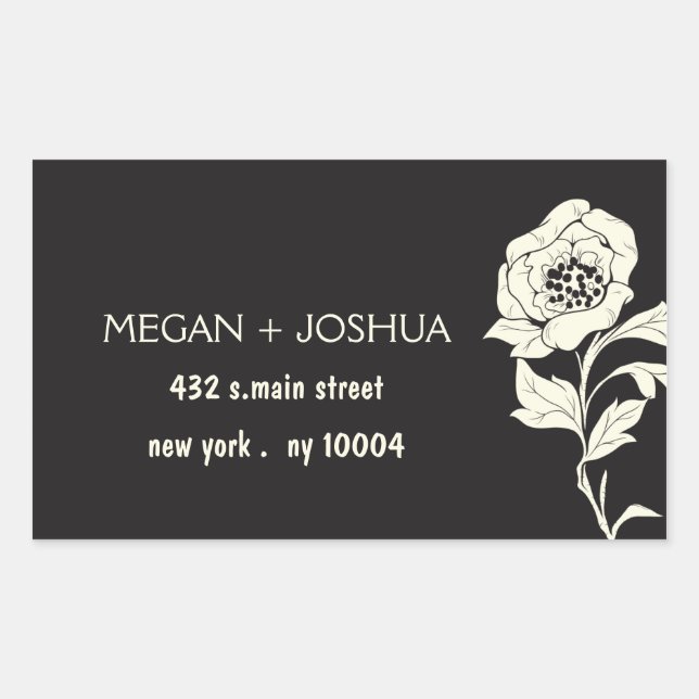 Elegant Floral Wedding Labels -3 (Front)