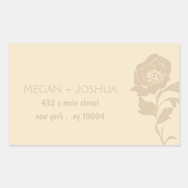 Elegant Floral Wedding Labels -4 (Front)