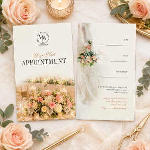 Elegant Floral Wedding Planner Appointment Card
