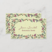 Elegant Floral Wedding Planner Business card (Front/Back)