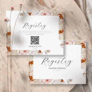 Elegant Floral Wedding Registry Card