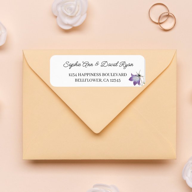 Elegant Floral Wedding Return Address Label (Creator Uploaded)