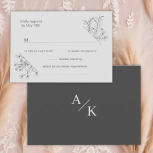 Elegant Floral Wedding RSVP Card