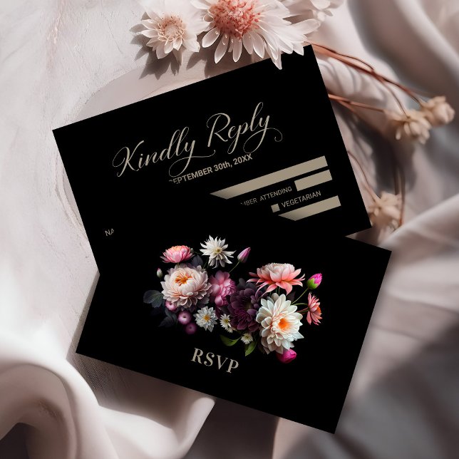 Elegant Floral Wedding RSVP Card (Creator Uploaded)