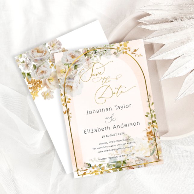 Elegant Floral Wedding Save the Date Card (Creator Uploaded)