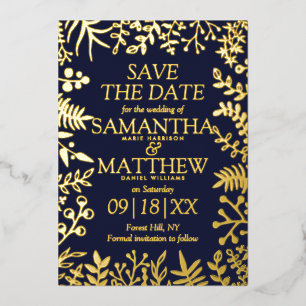 Elegant Floral Wedding Save The Date Real
