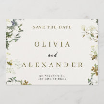 Elegant Floral Wedding Save the Date | Watercolor