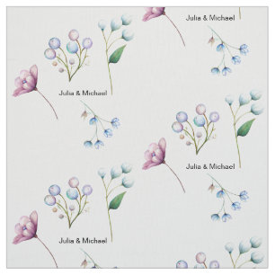 Elegant Floral Wedding Soft Botanical Romance Fabric