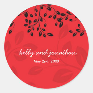 Elegant Floral Wedding Stickers