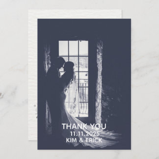 Elegant Floral Wedding Thank You Card