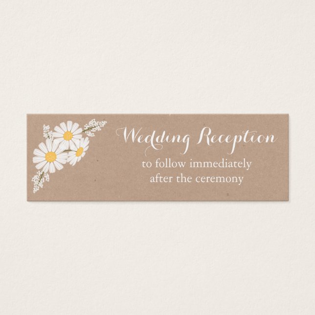 Elegant Floral White Daisies Wedding Reception (Front)