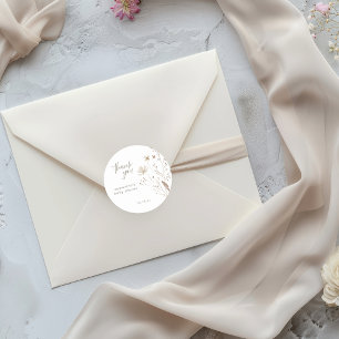 Elegant Floral Wildflower Baby Shower Classic Round Sticker