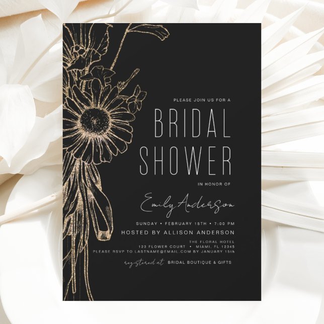 Elegant Floral Wildflower Bridal Shower Boho Invitation (Creator Uploaded)