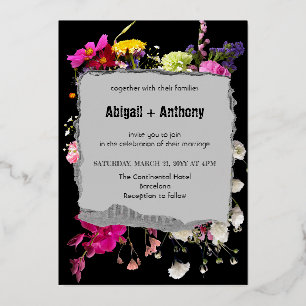 Elegant Floral with stylish concrete border