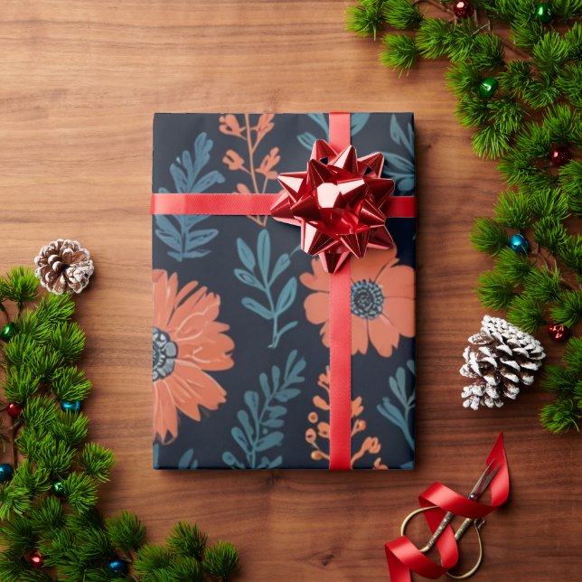 Elegant Floral Wrapping Paper (Holiday Gift)