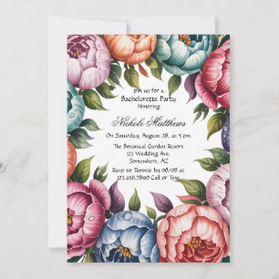 Elegant Floral Wreath Bachelorette Party Invitation