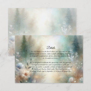 Elegant Florals in a Woodland Realm Wedding Enclosure Card