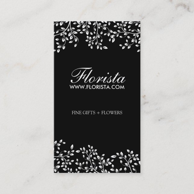 Elegant Florist Business Cards (Front)