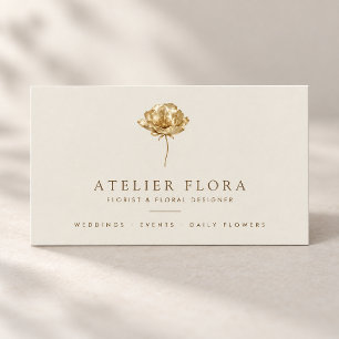 Elegant Florist & Floral Designer Business Card