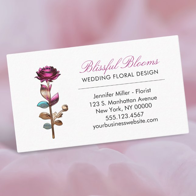 Elegant Florist Floral Flower Delivery Service Business Card (Creator Uploaded)