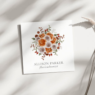 Elegant Florist Floriculturist Business Card