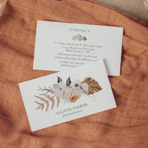 Elegant Florist Floriculturist Business Card