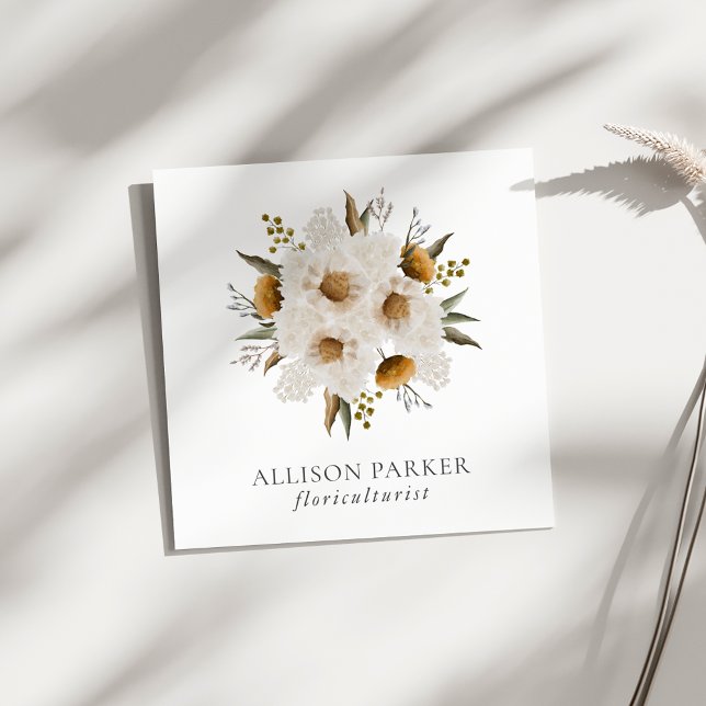 Elegant Florist Floriculturist Business Card (Creator Uploaded)