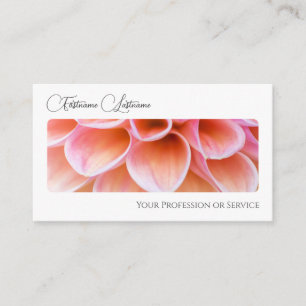 Elegant florist flower blossom calligraphy QR-Code Business Card