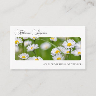 Elegant florist flower blossom calligraphy QR-Code Business Card
