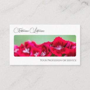 Elegant florist flower blossom calligraphy QR-Code Business Card