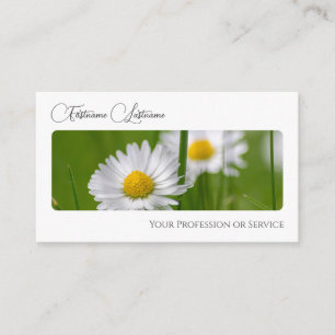 Elegant florist flower blossom calligraphy QR-Code Business Card