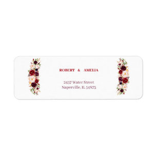 Elegant Florral Personalised Return Address Label