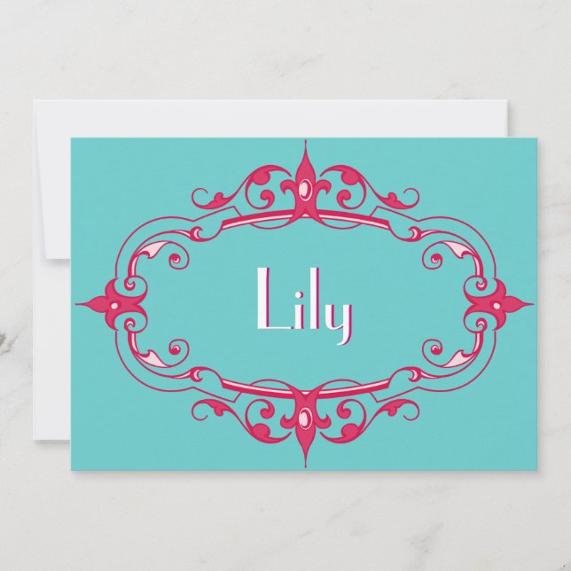 Elegant Flourish Frame Invitation (Front)