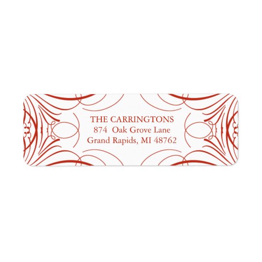 Elegant Flourish Return Address Label