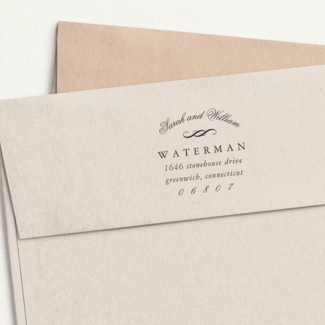 Elegant Flourish | Return Address Self-inking Stamp (Creator Uploaded)