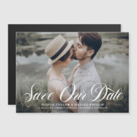 Elegant Flourish Script Photo Save The Date