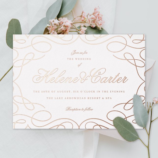 Elegant Flourishes Calligraphy Wedding Rose Gold (Creator Uploaded)