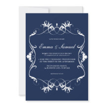 Elegant Flourishing Wedding Invitation
